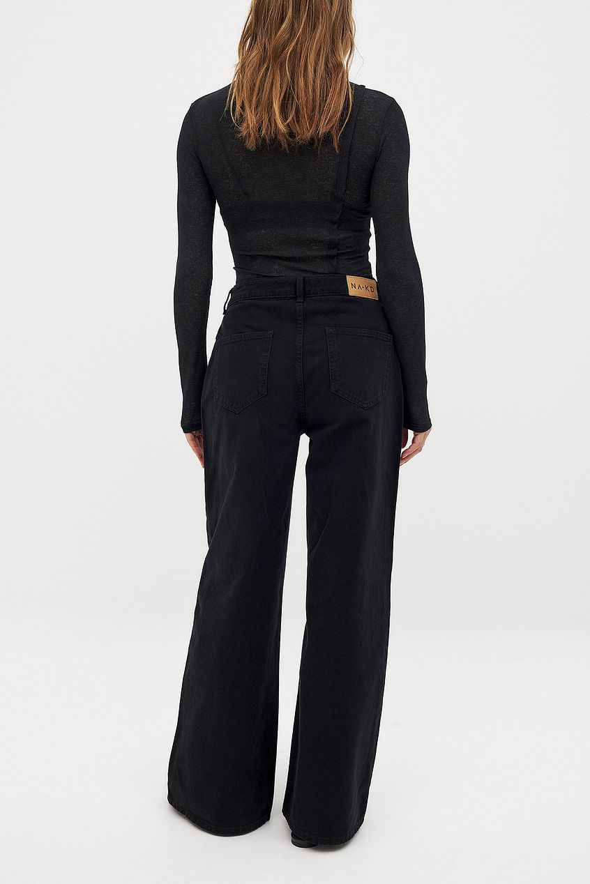 Women Wide Mid Waist Jeans – Mid-Rise Wide Leg Denim for Pakistani Women | PRINDA