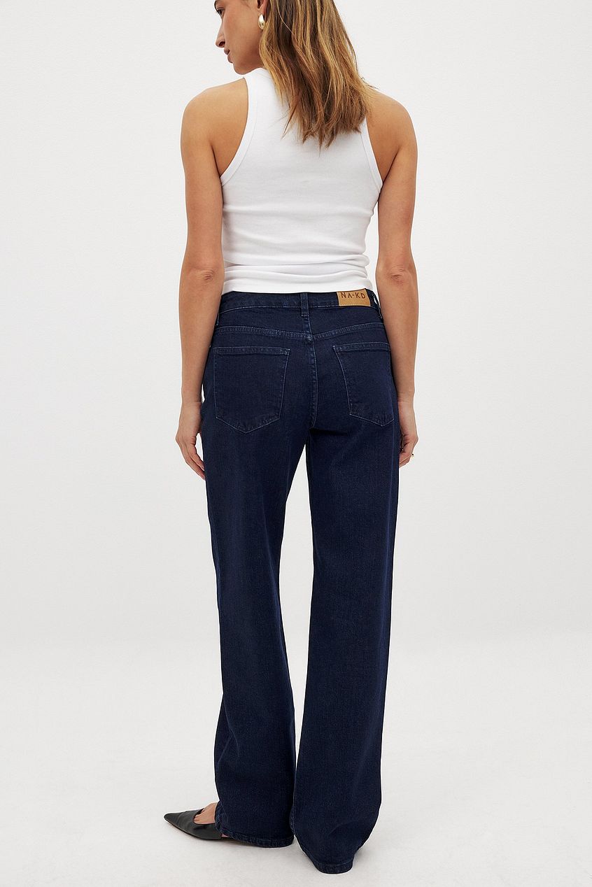 Women Mid Waist Slim Straight Denim – Slim Straight Mid-Rise Jeans for Pakistani Women | PRINDA