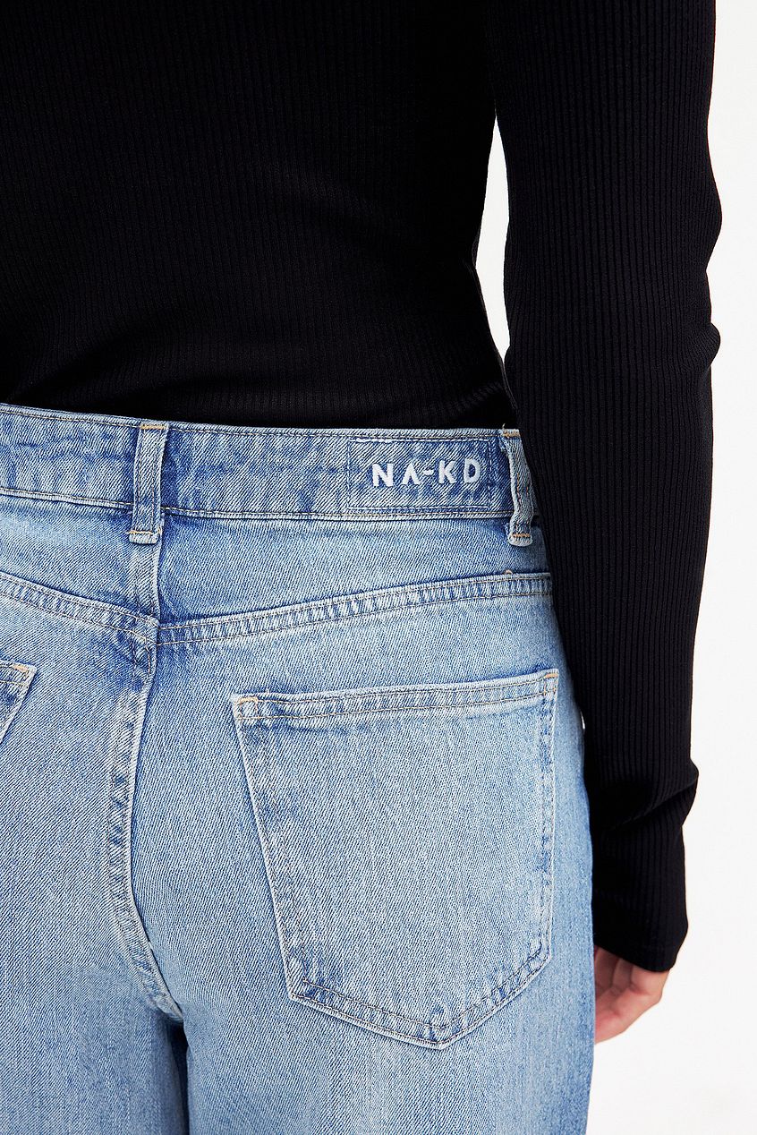 Women Straight High Waist Cropped Jeans – High-Rise Ankle Crop, Clean Straight Leg | PRINDA