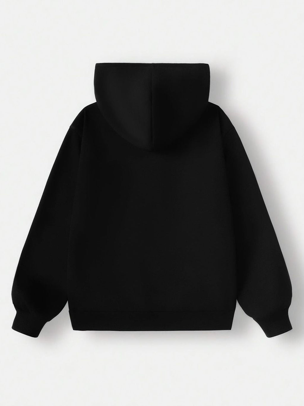 Women Printed Black Hooded Hoodie — Graphic Pullover with Kangaroo Pocket | PRINDA Pakistan