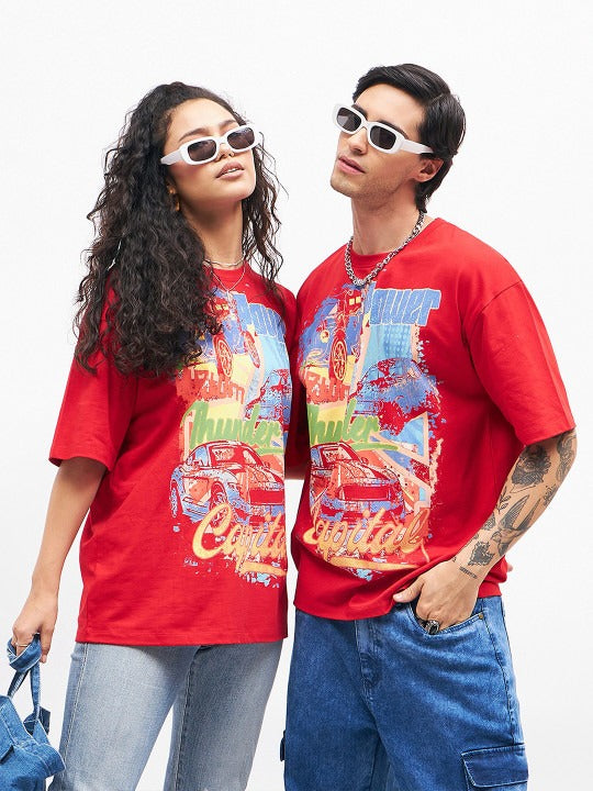Graphic Printed Oversized Cotton T-shirt – Trendy Streetwear for Men & Women in Pakistan | PRINDA