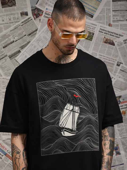Unisex Graphic Printed Drop Shoulder Pure Cotton Oversized T-shirt – Trendy Streetwear for Men & Women in Pakistan | PRINDA