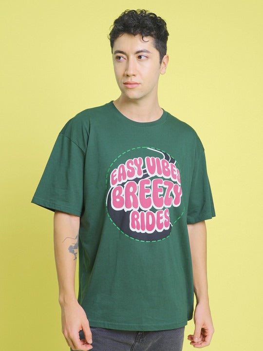 Unisex Typography Printed Round Neck Cotton Oversized T-shirt – Trendy Streetwear in Pakistan | PRINDA