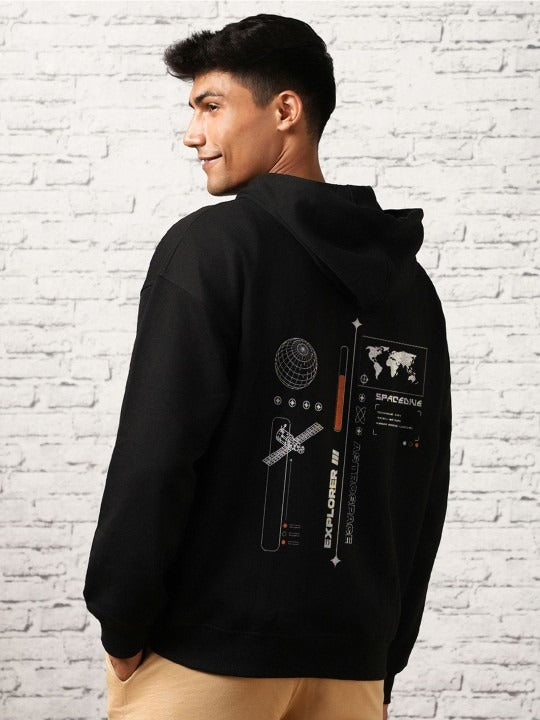 Men Oversized Printed Hooded Sweatshirt – Streetwear Hoodie for Casual Style in Pakistan | PRINDA