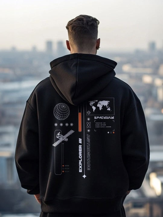 Men Oversized Printed Hooded Sweatshirt – Streetwear Hoodie for Casual Style in Pakistan | PRINDA