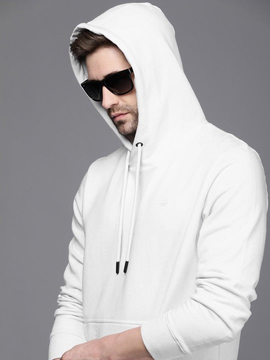 Men White Hooded Sweatshirt – Comfortable Cotton Hoodie for Winter in Pakistan | PRINDA