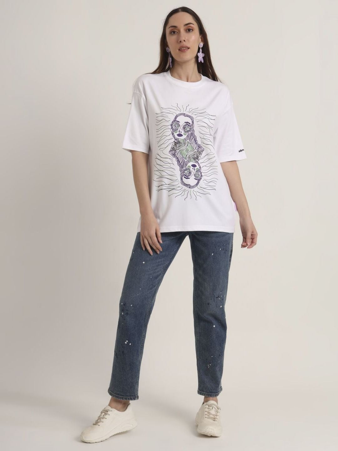 Unisex Overthinker Graphic Printed Cotton Oversized T-Shirt – Trendy Streetwear for Men & Women in Pakistan | PRINDA