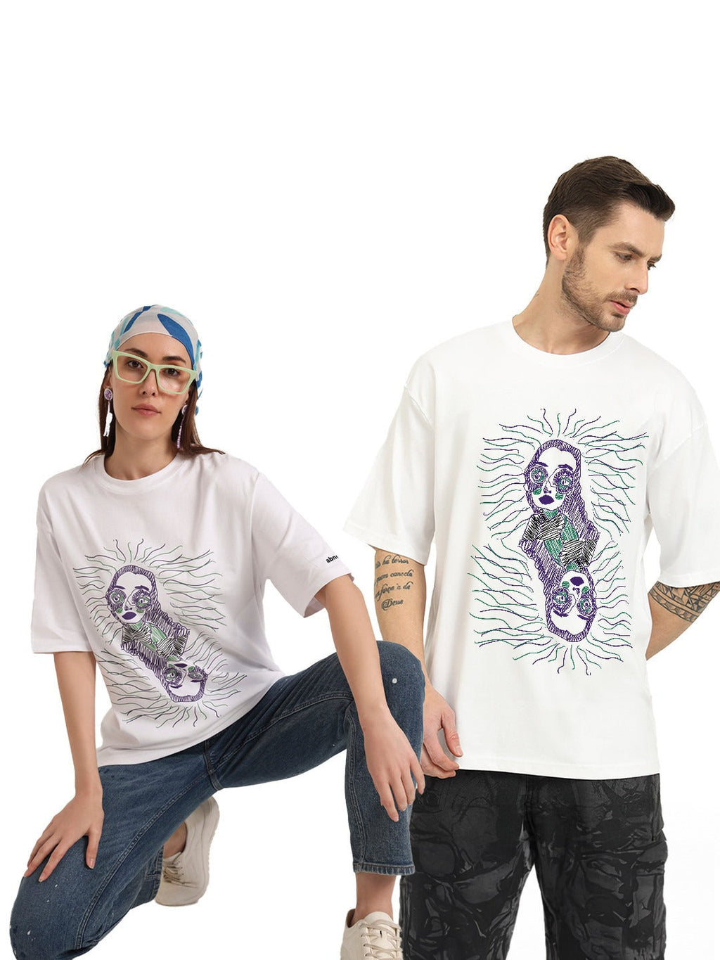 Unisex Overthinker Graphic Printed Cotton Oversized T-Shirt – Trendy Streetwear for Men & Women in Pakistan | PRINDA