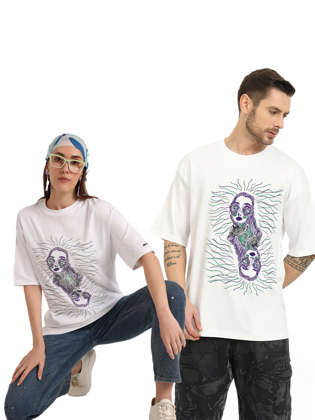 Unisex Overthinker Graphic Printed Cotton Oversized T-Shirt – Trendy Streetwear for Men & Women in Pakistan | PRINDA