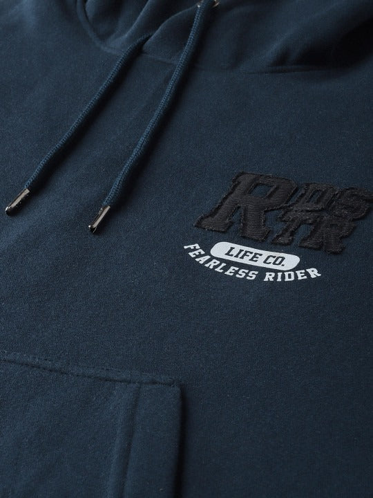 The Lifestyle Co. Men Navy Blue Solid Hooded Sweatshirt – Stylish Cotton Fleece Hoodie in Pakistan | PRINDA