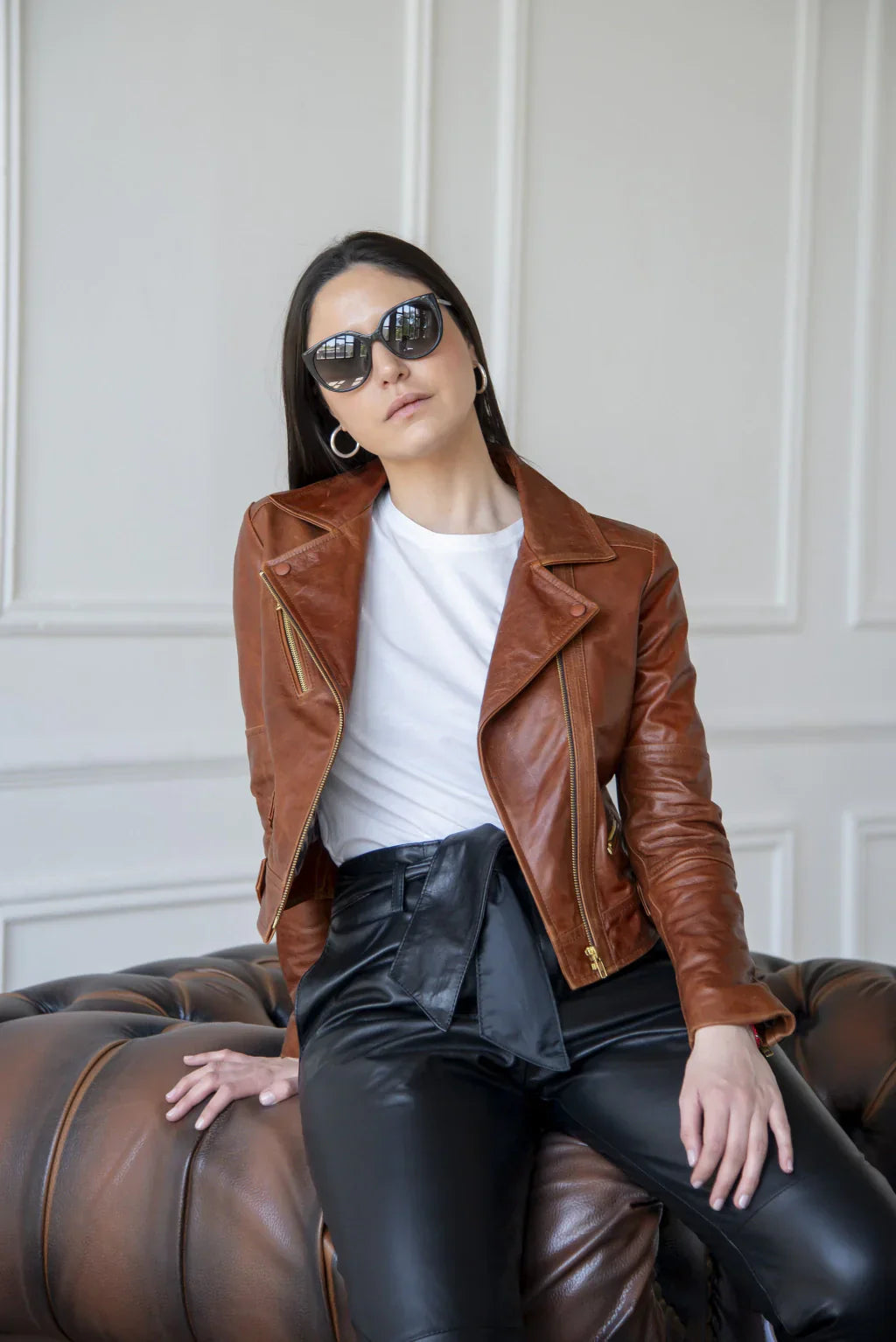 Stealth Rider Brown Leather Jacket