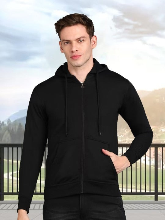 Men Hooded Front-Open Sweatshirt – Casual Cotton Zip Hoodie for Everyday Wear in Pakistan | PRINDA