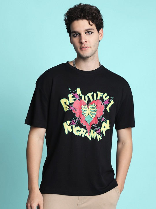 Unisex Graphic Printed Round Neck Cotton T-shirt – Trendy Everyday Wear in Pakistan | PRINDA