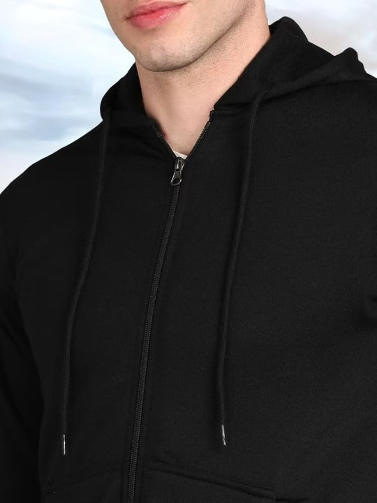 Men Hooded Front-Open Sweatshirt – Casual Cotton Zip Hoodie for Everyday Wear in Pakistan | PRINDA