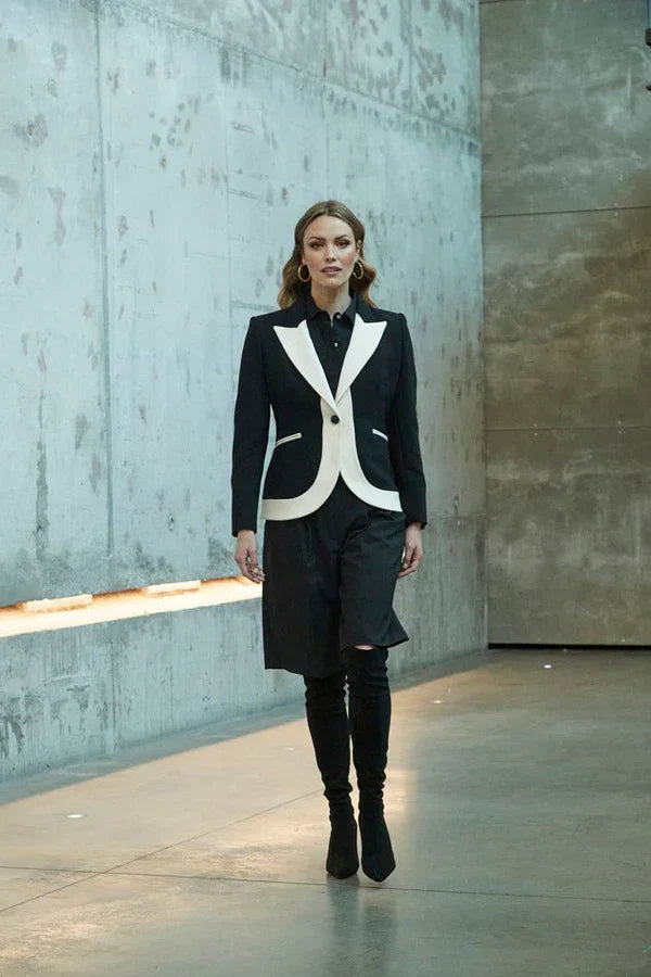 PRINDA Black Contrast Women Blazer