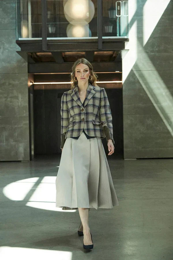 PRINDA Two Button Checked Women Blazer