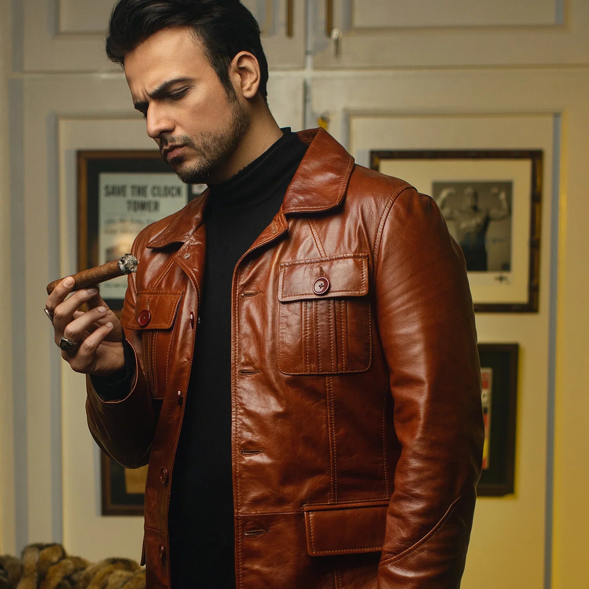 PRINDA Vintage Leather Coat - Limited Addition