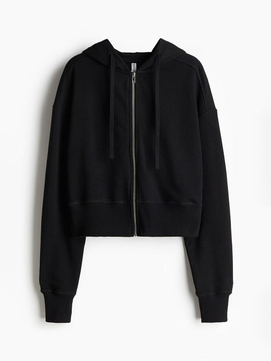 Short Zip-Through Hoodie for Women – Cropped Lightweight Zip-Up Hoodie, Breathable & Travel-Ready | PRINDA