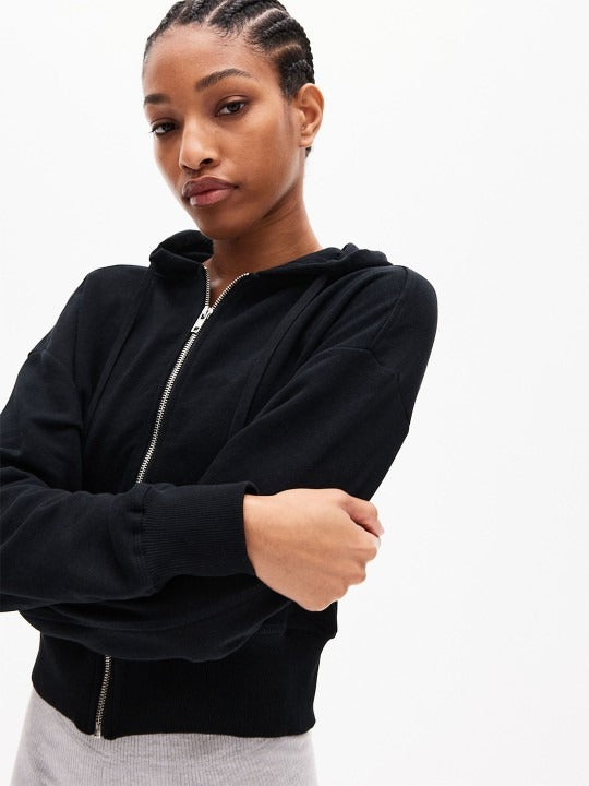 Short Zip-Through Hoodie for Women – Cropped Lightweight Zip-Up Hoodie, Breathable & Travel-Ready | PRINDA
