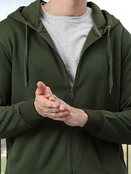 Men Hooded Front-Open Sweatshirt – Stylish Zip-Up Hoodies for Men in Pakistan | PRINDA