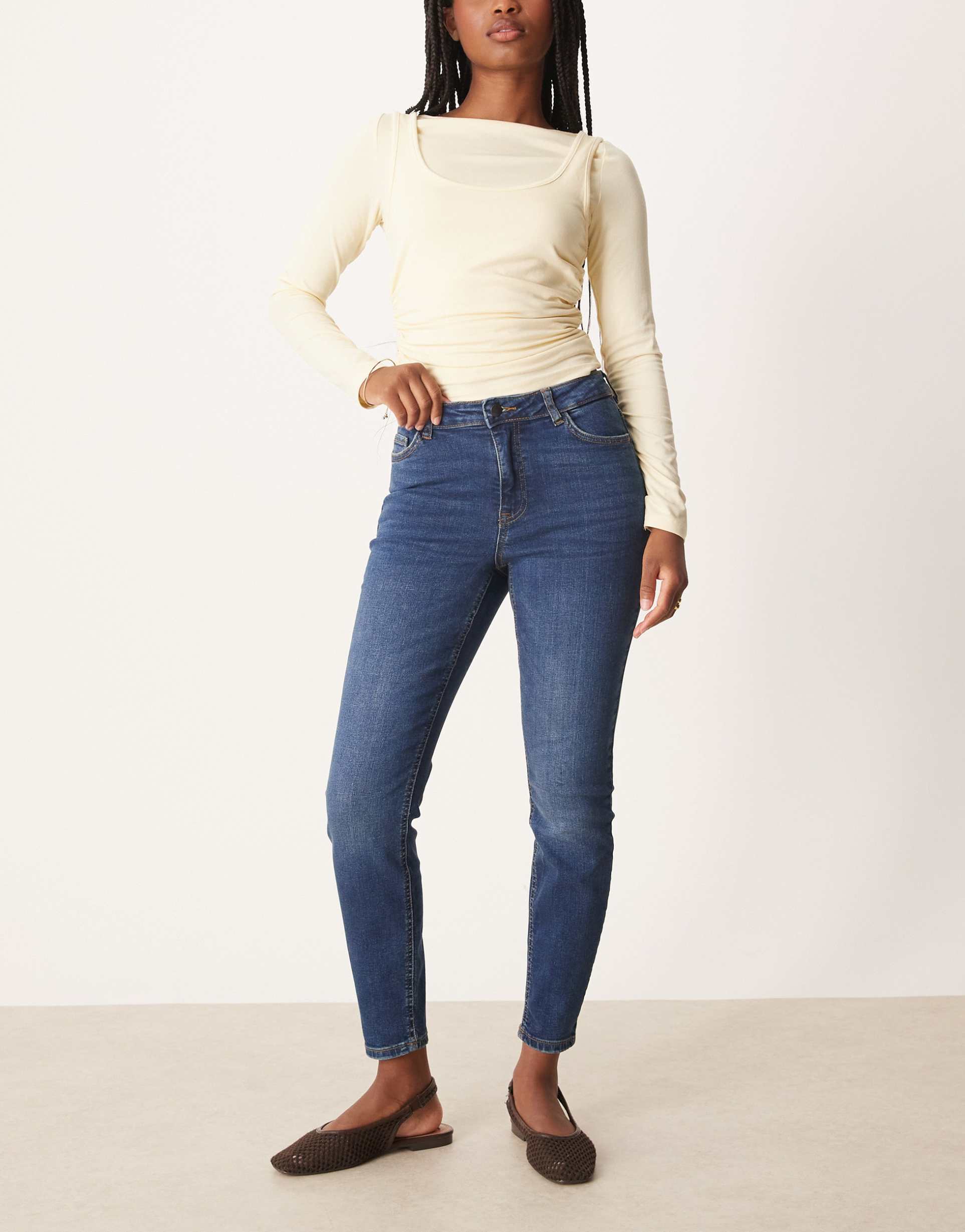 Skinny Jeans in Mid Blue Denim – Slim Fit Stretchable Jeans for Men in Pakistan | PRINDA