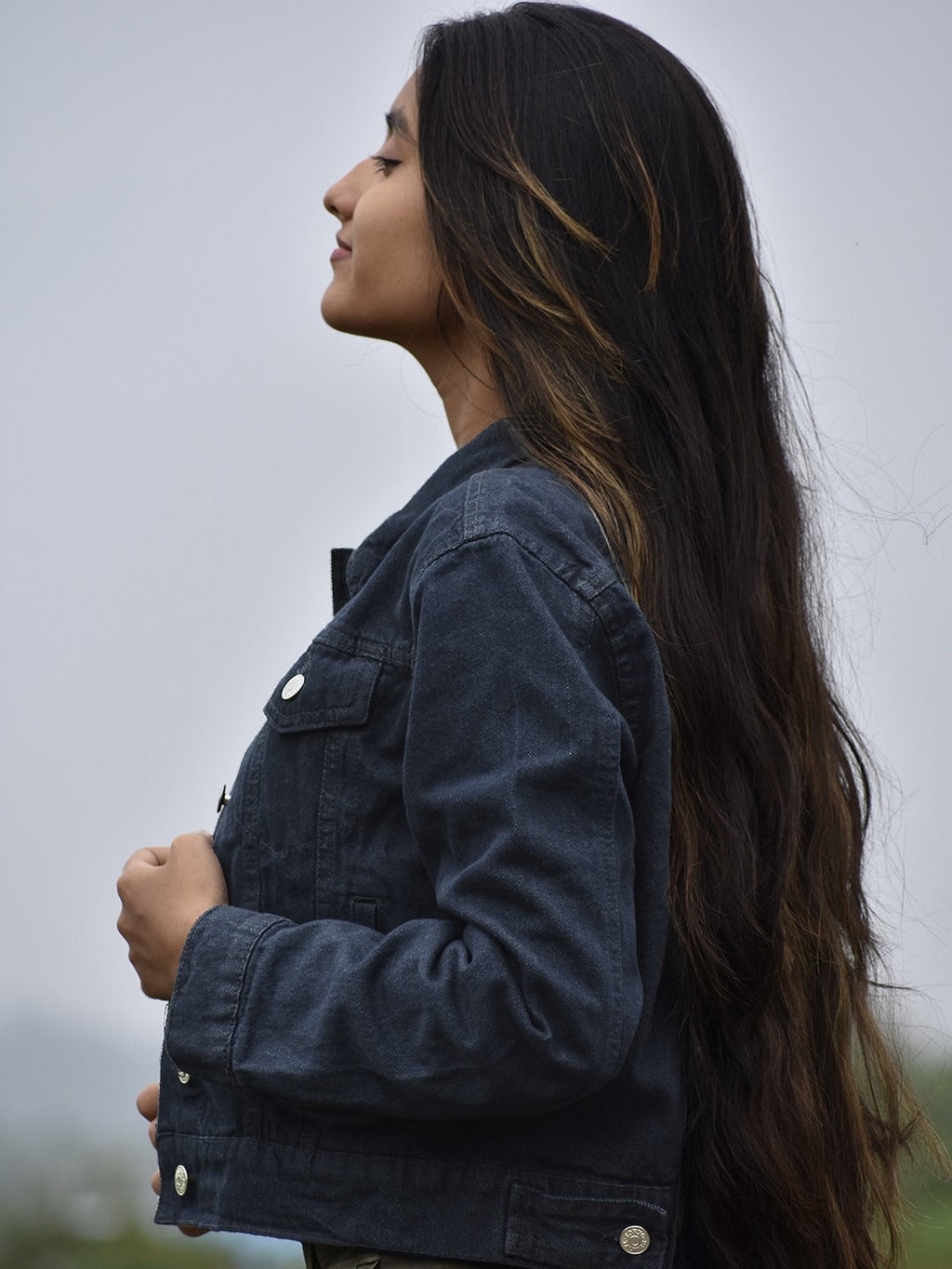 Women Blue Solid Jacket – Versatile Lightweight Outerwear for Pakistan | PARINDA