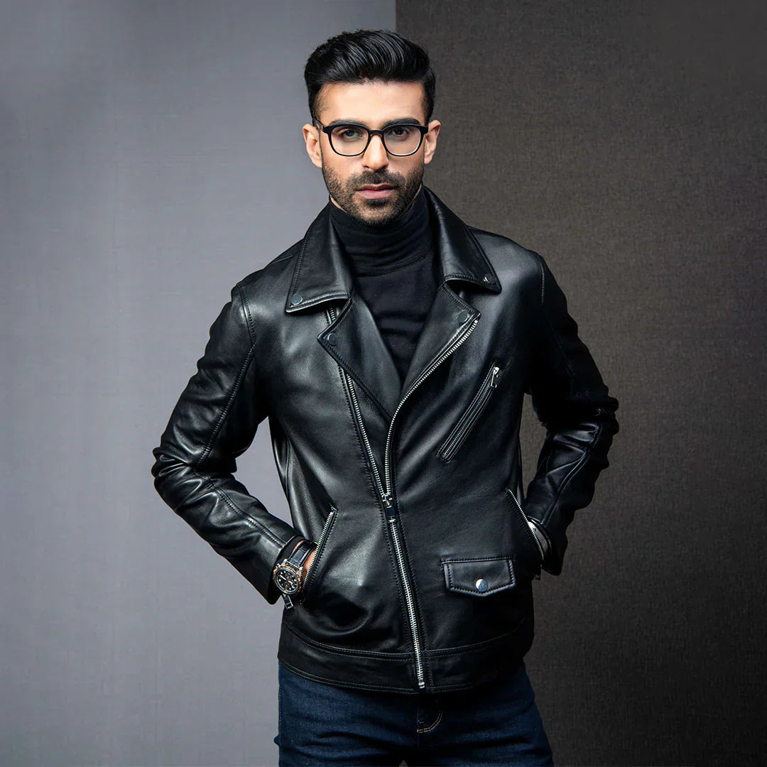PRINDA Perfecto Genuine Men's Leather Jacket