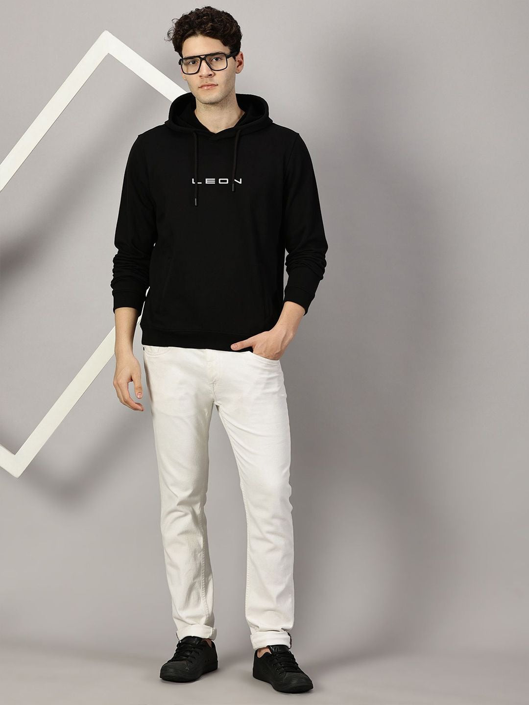 Men Leon Printed Hooded Sweatshirt – Stylish Graphic Hoodie for Casual Wear in Pakistan | PRINDA