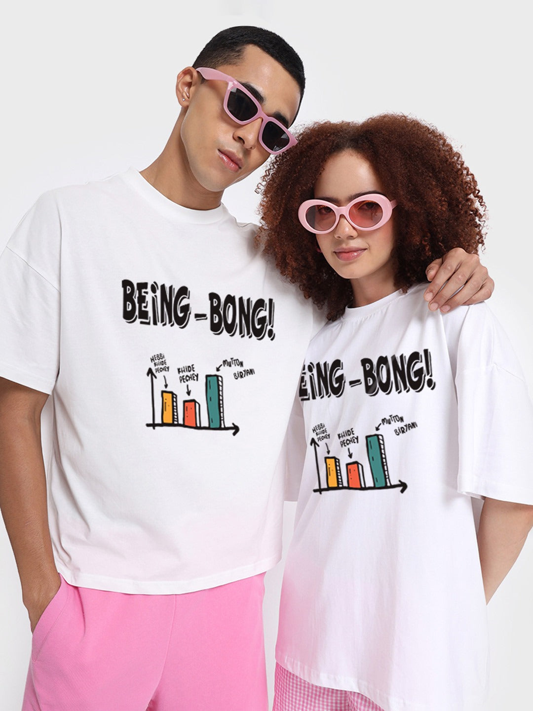 Unisex Typography Printed Cotton Loose T-Shirt – Trendy Oversized Streetwear in Pakistan | PRINDA
