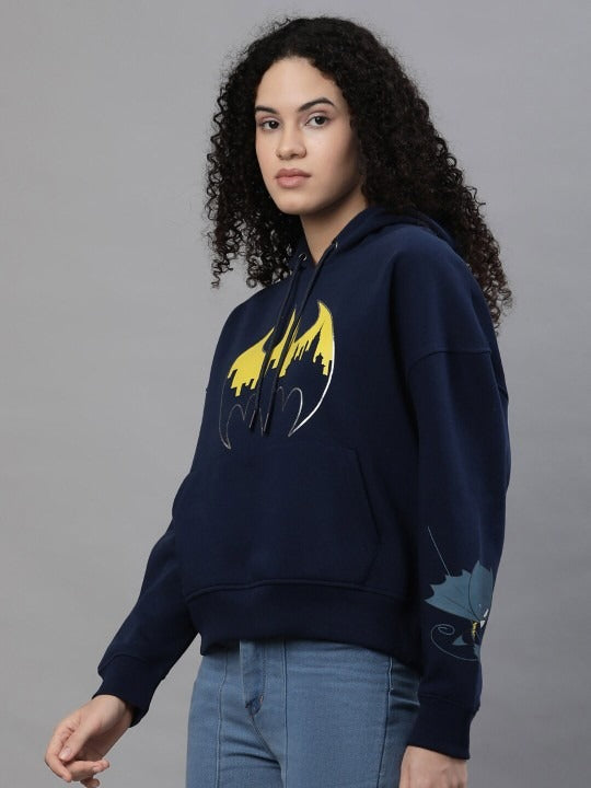 Batman Printed Cotton Hoodie – Drop Shoulder Sleeves Hooded Sweatshirt for Women & Men in Pakistan | PRINDA
