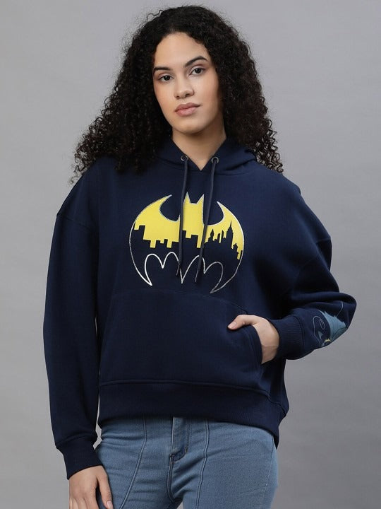 Batman Printed Cotton Hoodie – Drop Shoulder Sleeves Hooded Sweatshirt for Women & Men in Pakistan | PRINDA