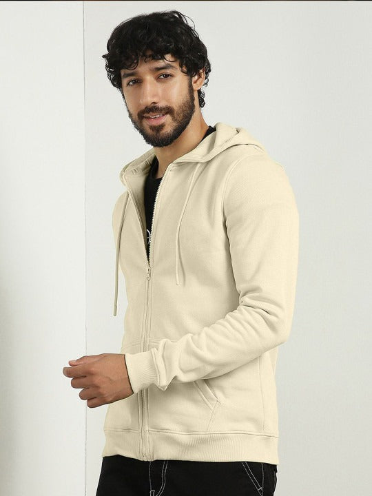 Men Hooded Zipper Front-Open Sweatshirt – Stylish Cotton Pullover for Men in Pakistan | PRINDA