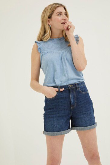 Blue Darley Denim Shorts - PRINDA - Shorts & Skirts - 