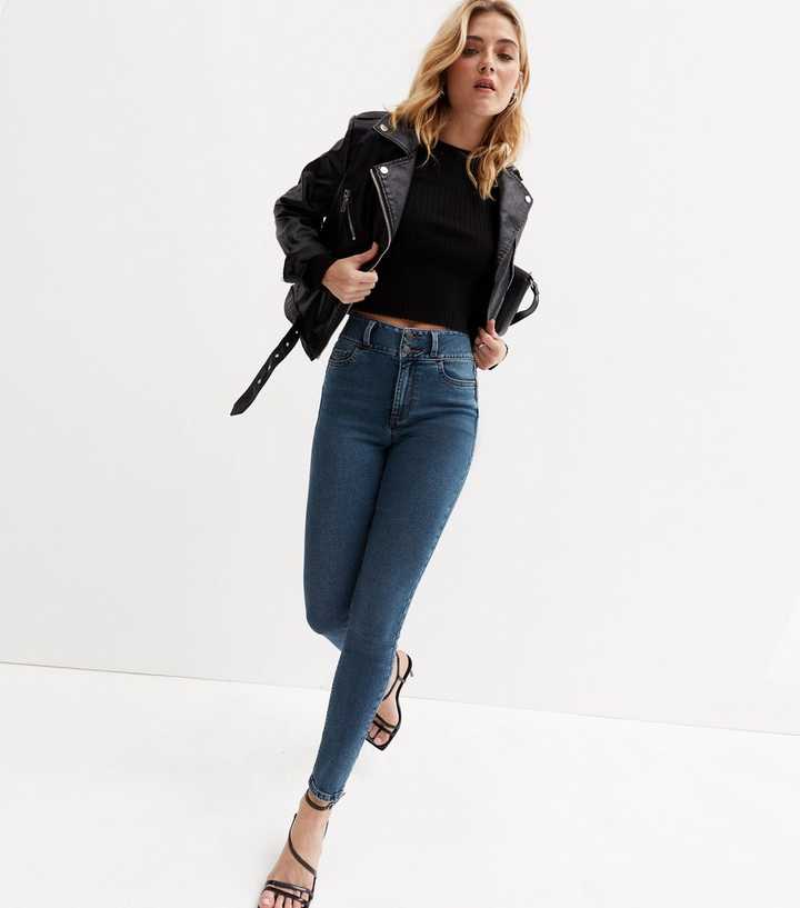 Blue Lift & Shape High Waist Yazmin Skinny Jeans - PRINDA - Jeans - 