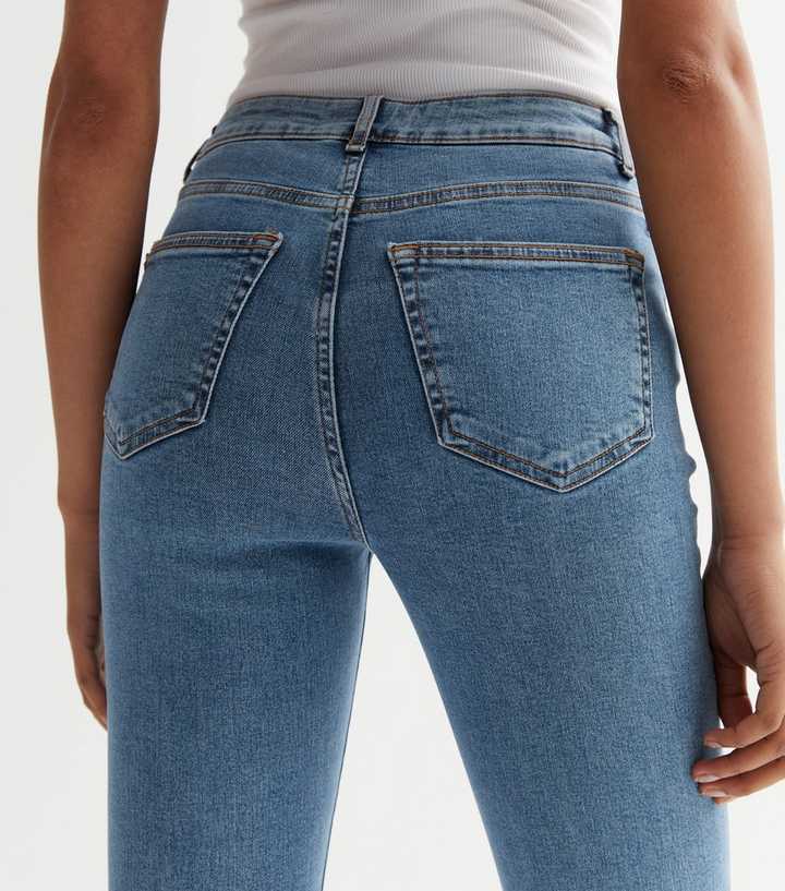 Blue Mid Rise Amie Skinny Jeans - PRINDA - Jeans - 