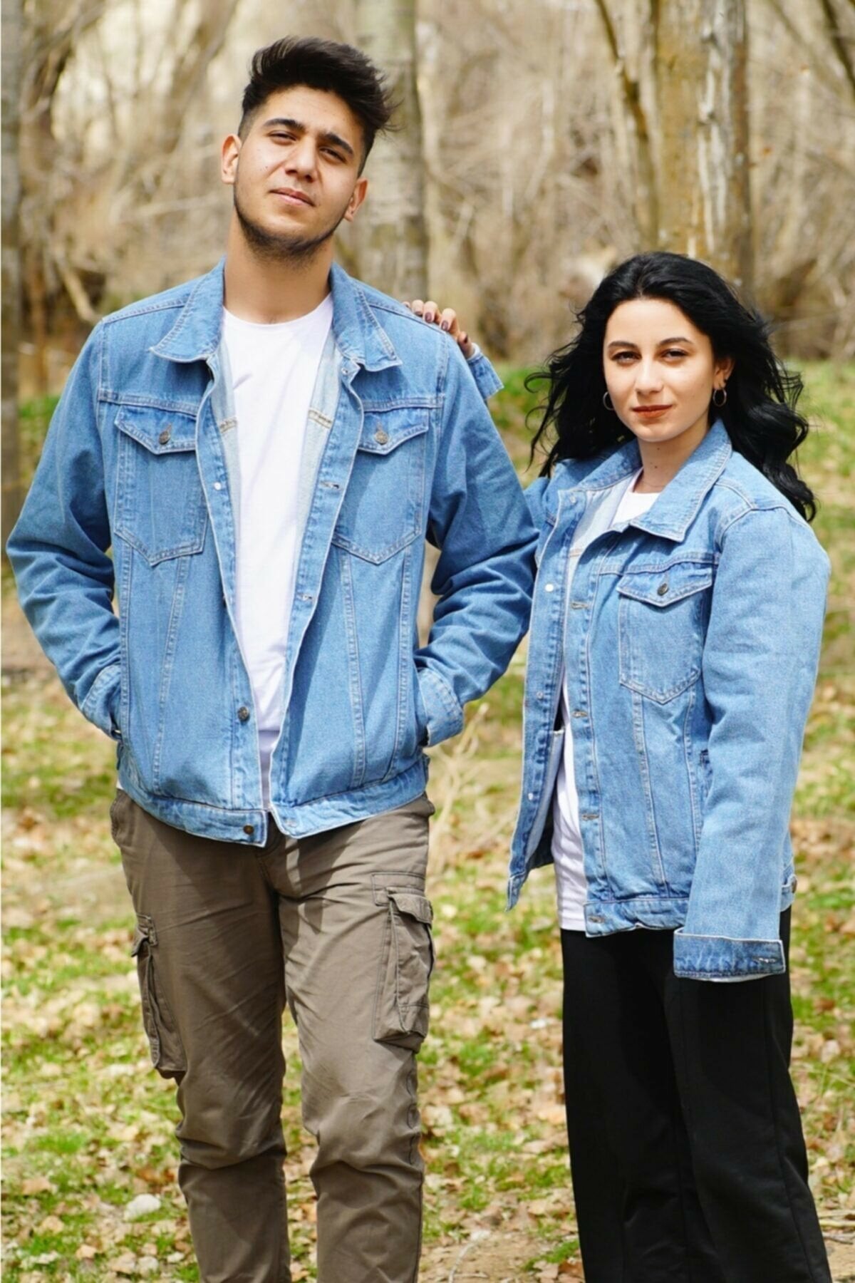 Couple Denim Jacket Light Blue - PRINDA - Denim Jackets - 
