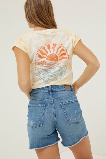 Courtney Cut Off Denim Shorts - PRINDA - Shorts & Skirts - 