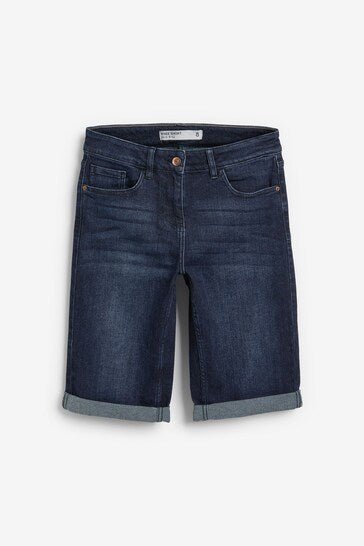 Denim Knee Shorts - PRINDA - Shorts & Skirts - 