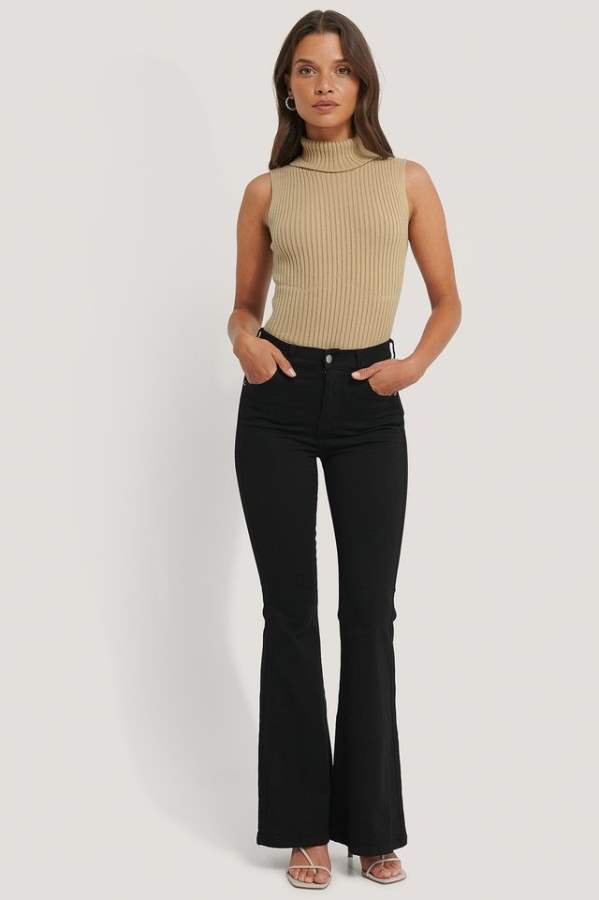 Flare Fit Mid - Rise Low Stretchable Jeans - PRINDA - Jeans - 