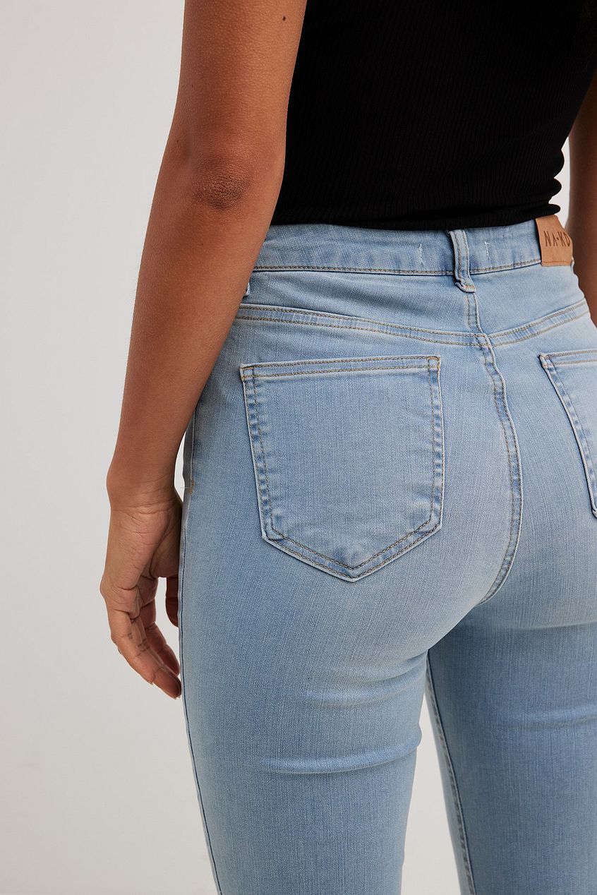 Flared High Waist Stretch Jeans For Womens - PRINDA - Jeans - 