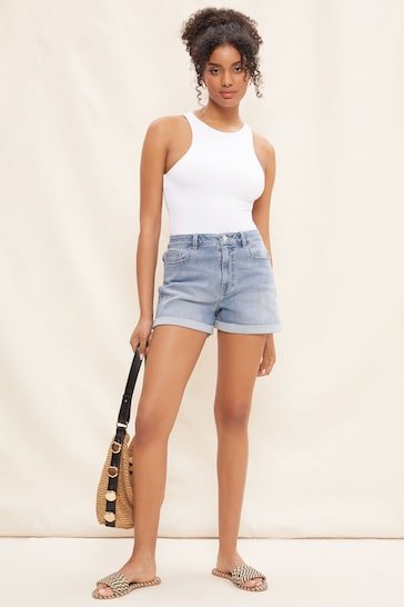 Friends Like These Denim Boyfriend Shorts - PRINDA - Shorts & Skirts - 
