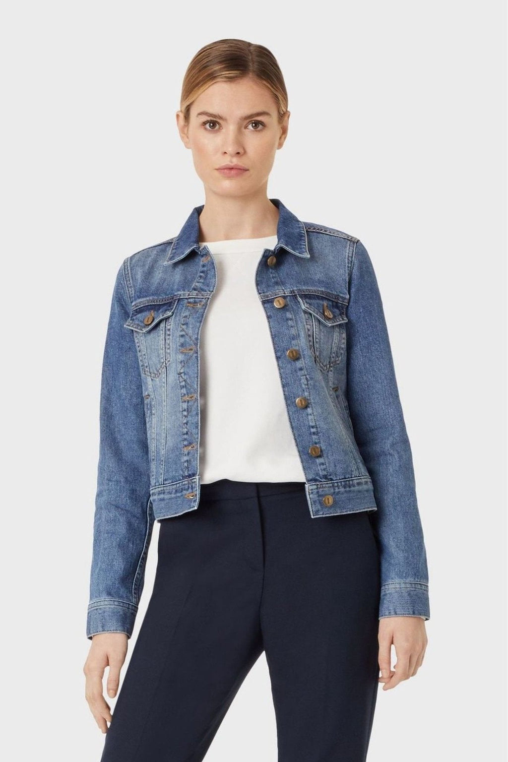 Hobbs Blue Mariam Jacket - PRINDA - Denim Jackets - 