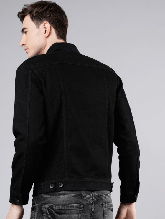 Mens Denim Jacket Black - PRINDA - Denim Jacket - 