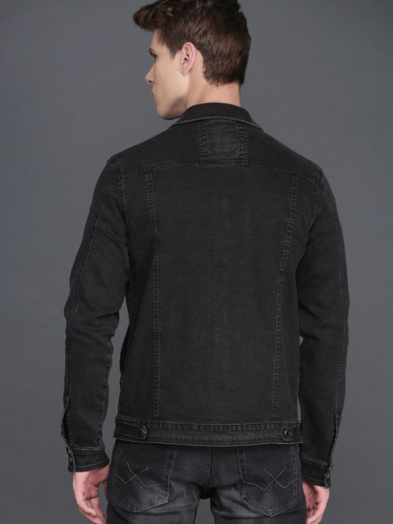 Mens Denim Jacket Black - PRINDA - Denim Jacket - 