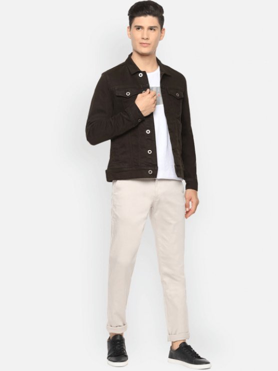 Mens Denim Jacket Black - PRINDA - Denim Jacket - 