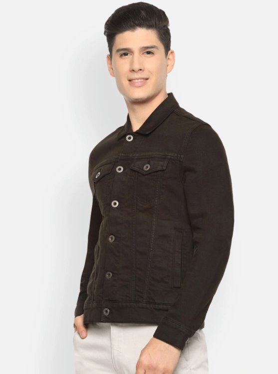 Mens Denim Jacket Black - PRINDA - Denim Jacket - 