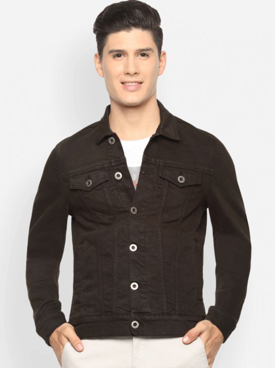 Mens Denim Jacket Black - PRINDA - Denim Jacket - 