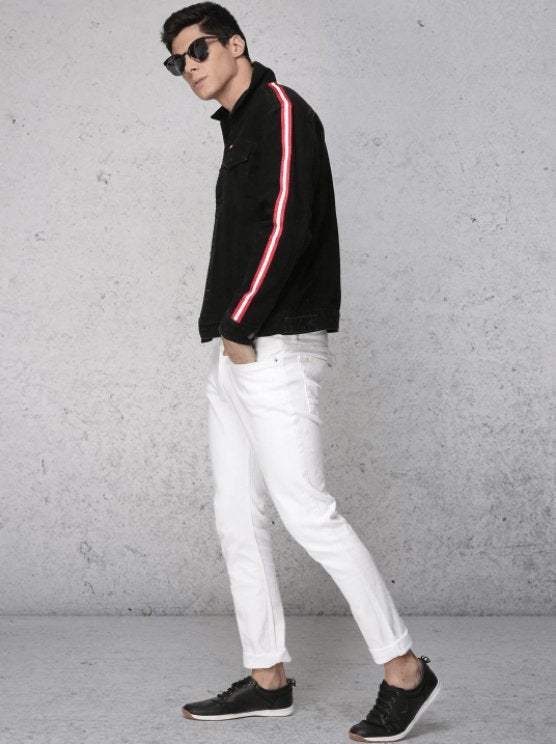 Mens Denim Jacket Black - PRINDA - Denim Jacket - 