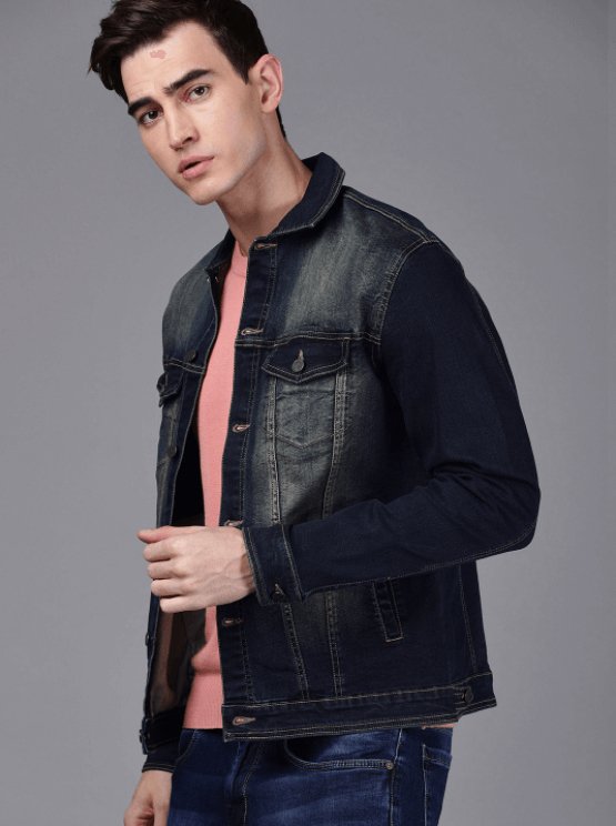 Mens Denim Jacket Black - PRINDA - Denim Jacket - 