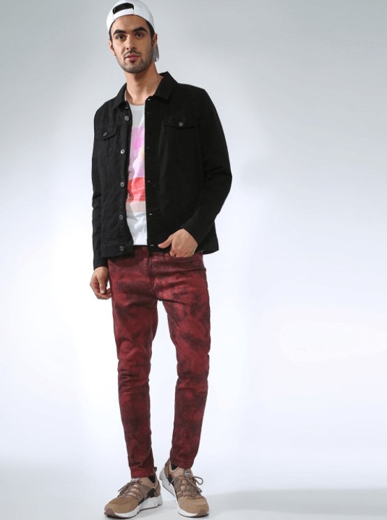 Mens Denim Jacket Black - PRINDA - Denim Jacket - 